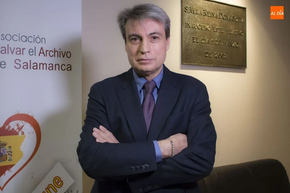El presidente de la Asociación Salvar el Archivo de Salamanca, Policarpo Sánchez