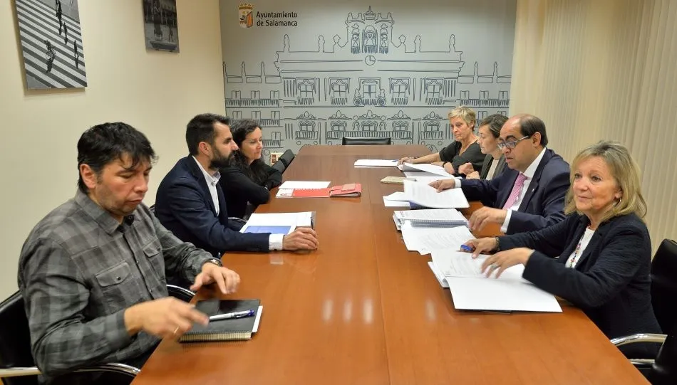 Reunión de la mesa del Diálogo Social en el Ayuntamiento de Salamanca