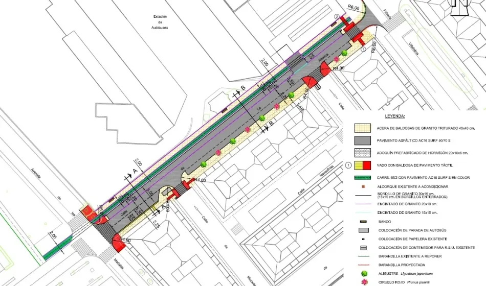 Plano de la calle La Alberca