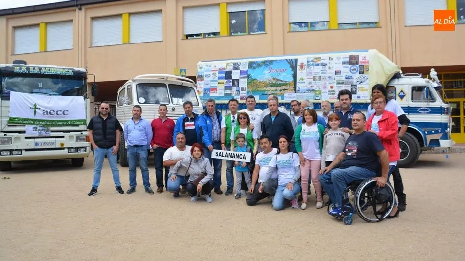 Los Camioneros contra el Cáncer han llegado esta tarde a Salamanca. Foto de Lydia González
