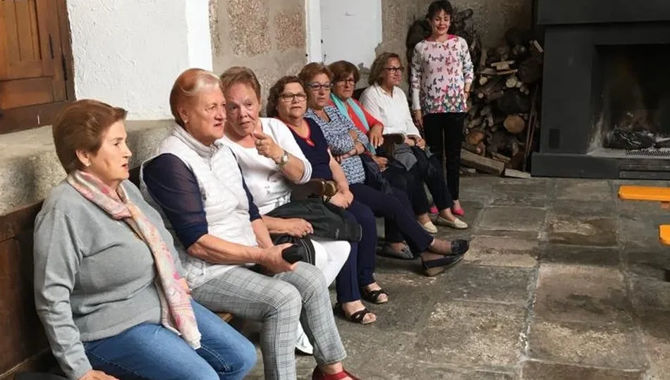 Algunas de las participantes de la jornada contra la violencia de género en San Felices de los Gallegos