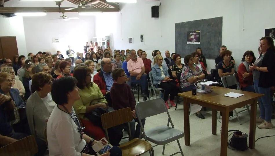 Intervención de la alcaldesa de El Manzano, Carmen Ruano, en una de las actividades