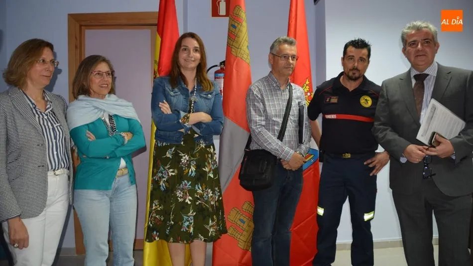 Clausura del curso esta mañana en las dependencias del Parque de Bomberos. Foto de Lydia González