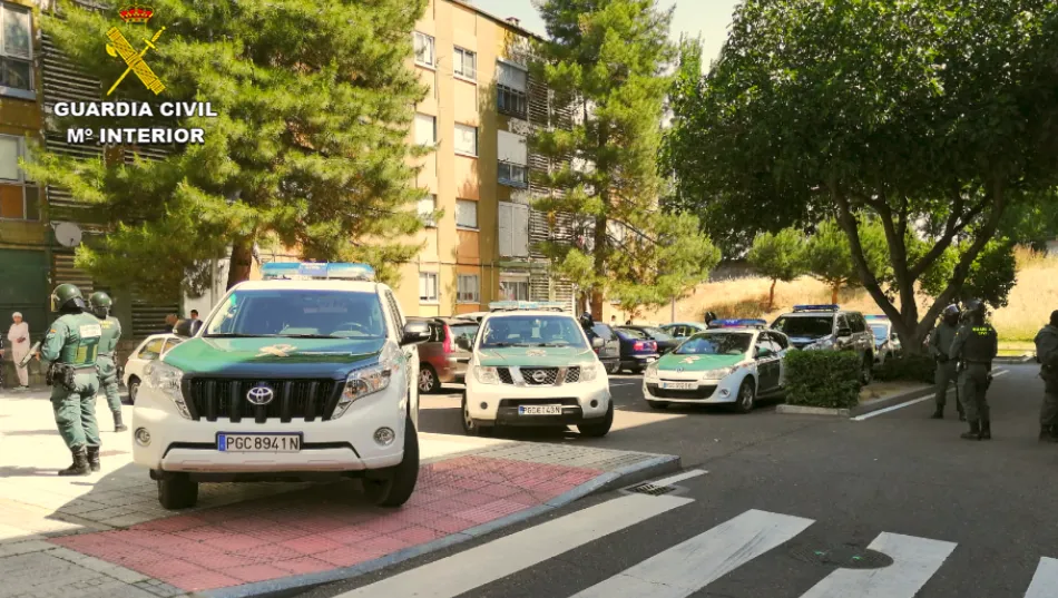 Una de las intervenciones de la Guardia Civil, con motivo de los registros y detenciones de esta operación
