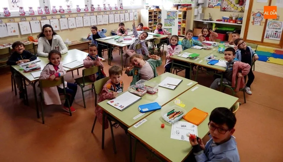 Escolares del CEIP San Blas, en Santa Marta de Tormes