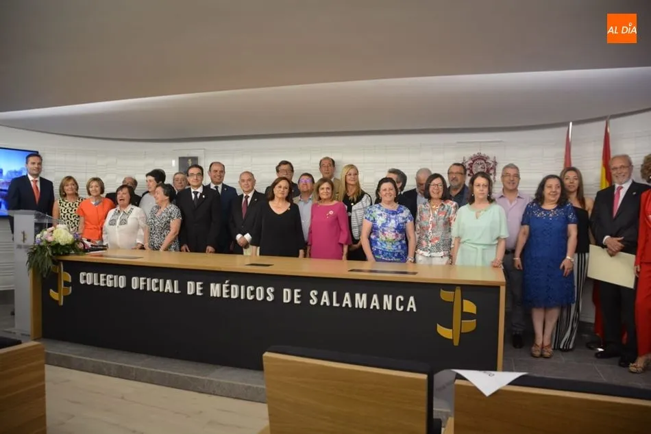 Acto en el Colegio Oficial de Médicos de Salamanca.