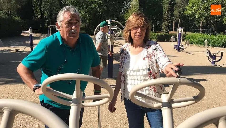 La concejala de Salud Pública, María José Fresnadillo, en el parque de los Jesuitas. Foto de Pedro Zaballos