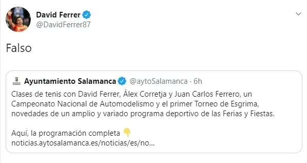 La respuesta de Ferrer / @DavidFerrer87