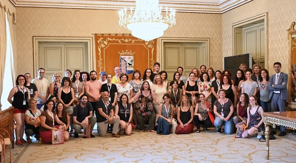 Recepción de los docentes en el Ayuntamiento de Salamanca