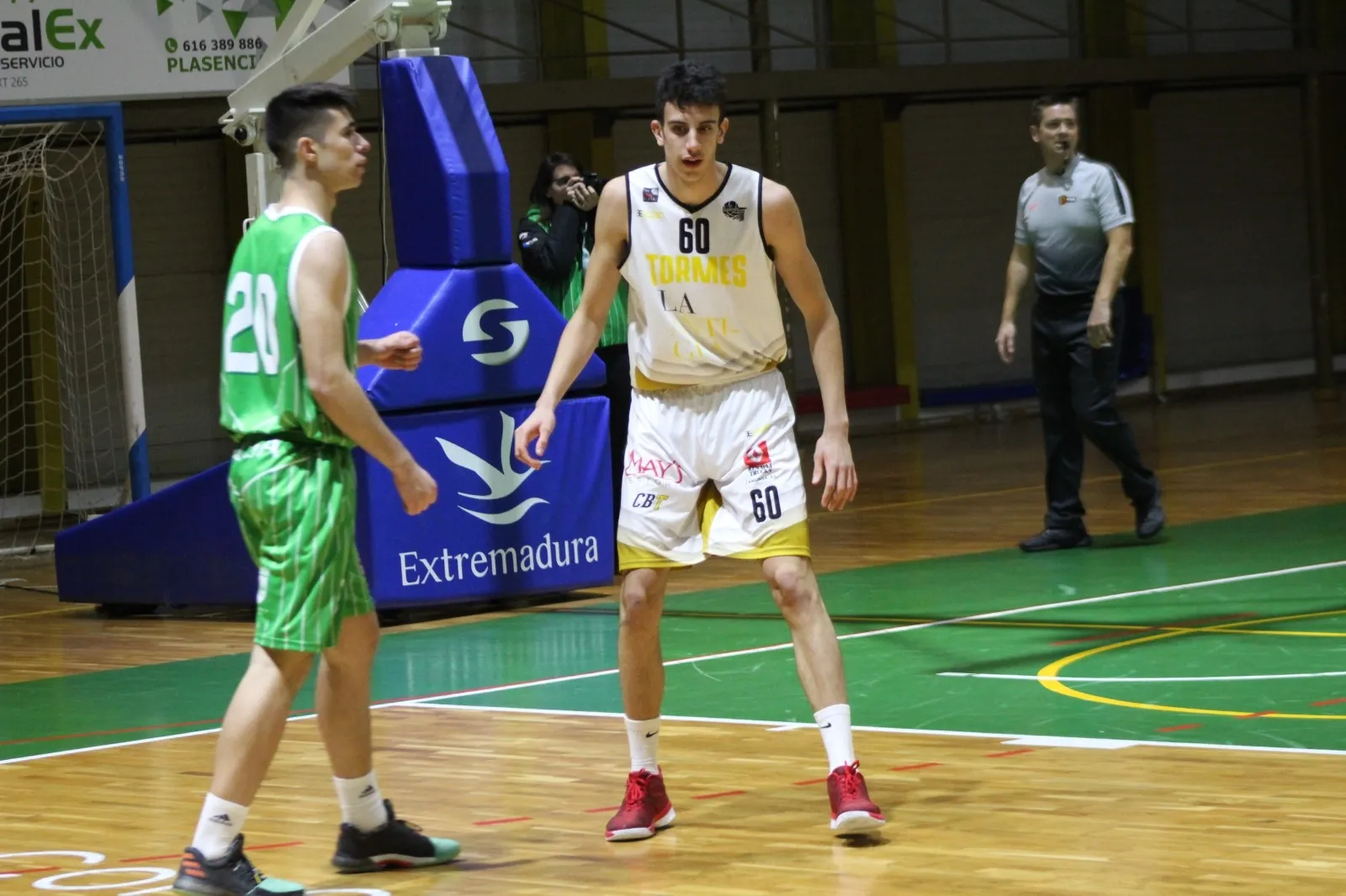 Morán, en un partido