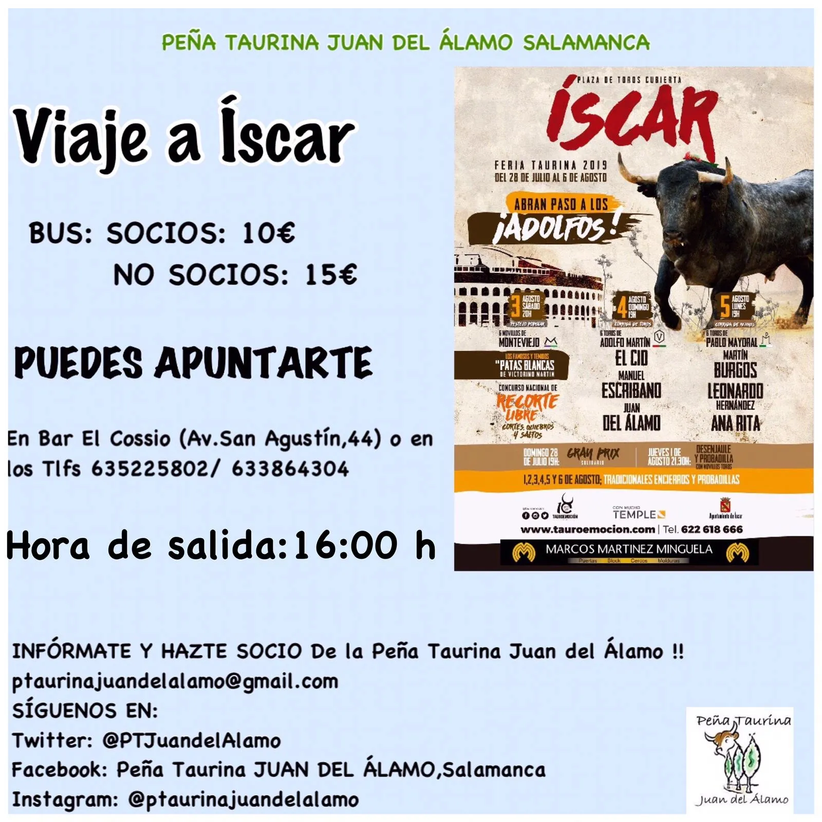 Cartel de la corrida