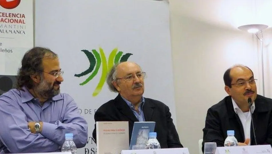 Alencart, Colinas y Clauder Arcanjo en el Centro de Estudios Brasileños de la Usal. Foto de Jacqueline Alencar