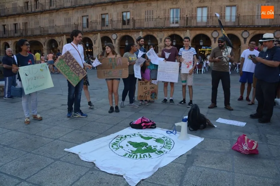Los manifestantes, en la Plaza