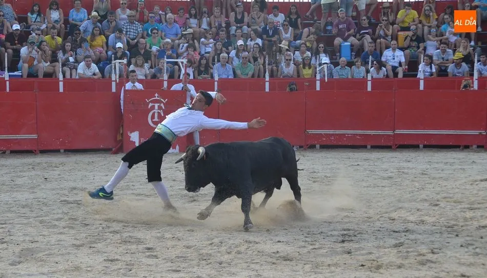 Los recortadores de Talento Castellano animaron la tarde en Ledrada