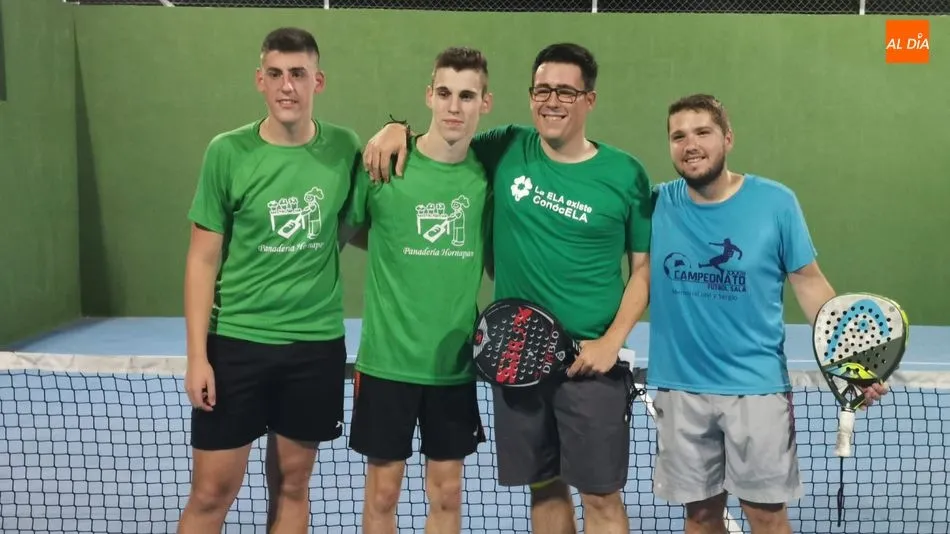 Rubén y Javier, de Villavieja, y Felipe y Luis, de Vitigudino y Villarino, disputaron la final del torneo de Villavieja