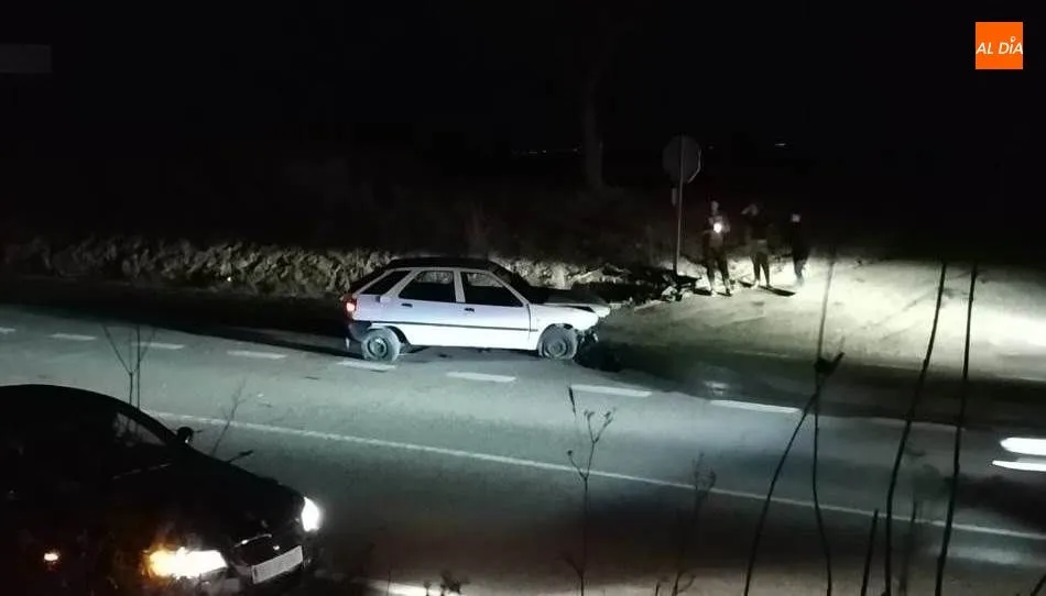 Estado del vehículo tras el siniestro en la N-630, cerca de Castellanos de Villiquera