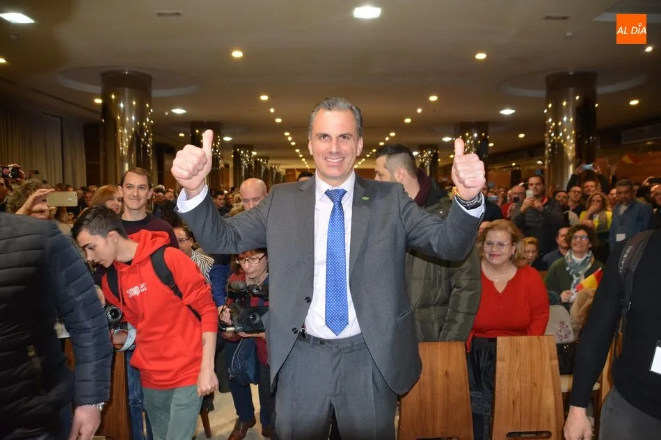 Ortega-Smith en su última visita a Salamanca, en enero de este año