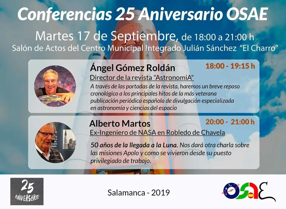 La OSAE celebra este martes una charla con el exingeniero de la NASA Alberto Martos