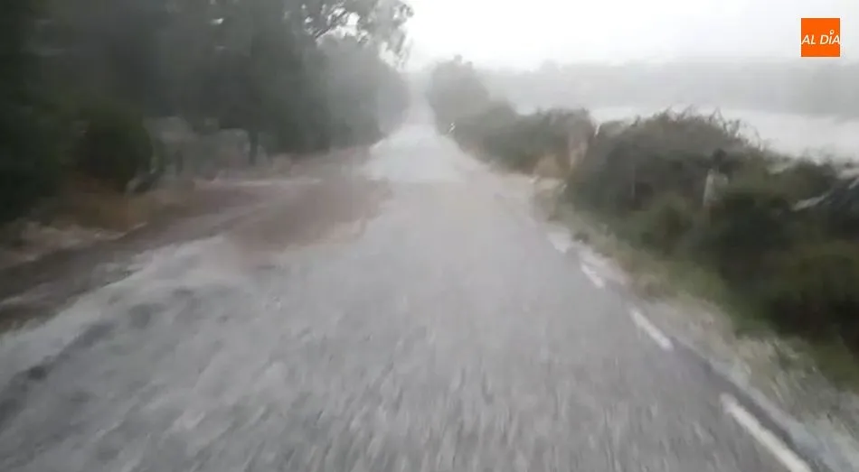 Una fuerte granizada azota la Sierra de Francia