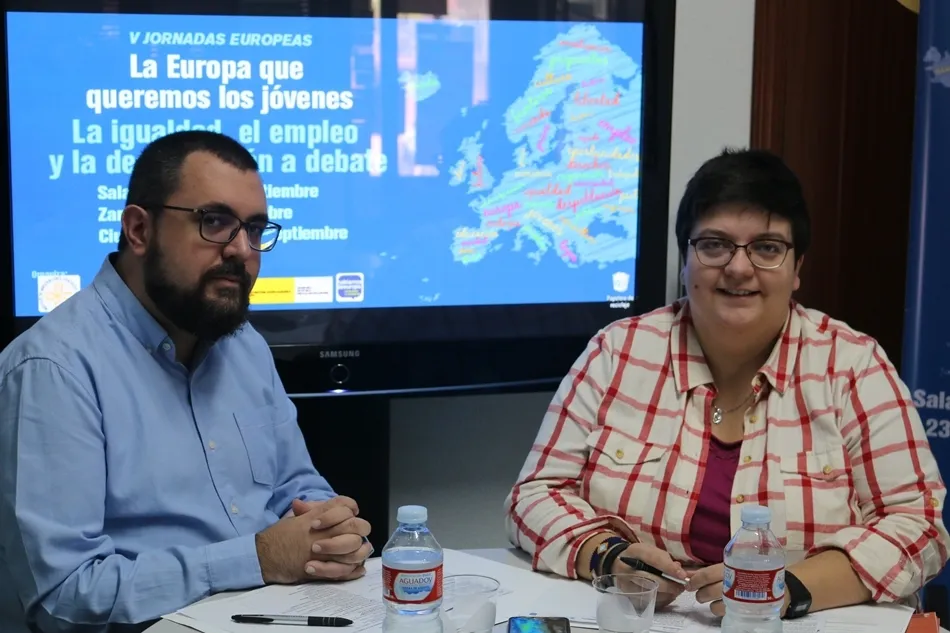 Marcos Merino y Mara Ruiz, en la presentación de las V Jornadas Europeas de INICE