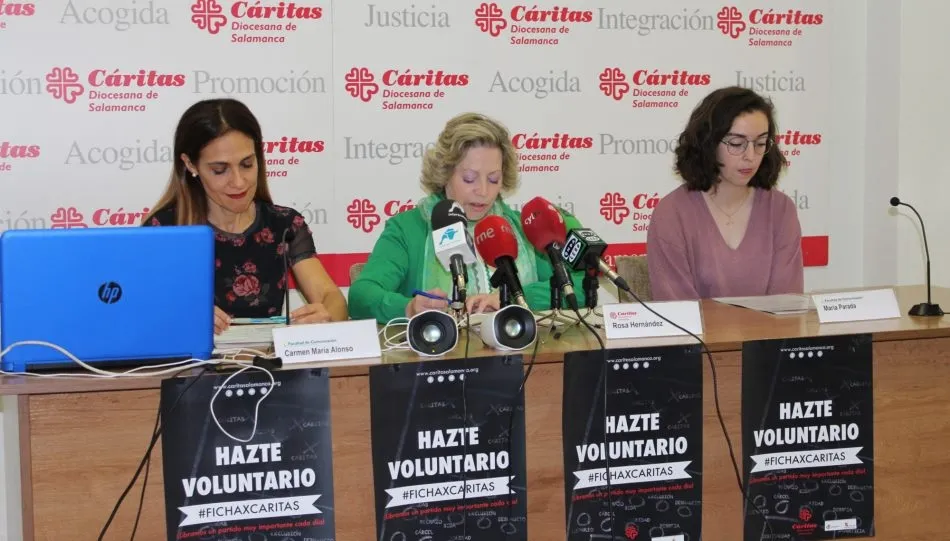 Presentación de la campaña en la sede de Cáritas Salamanca