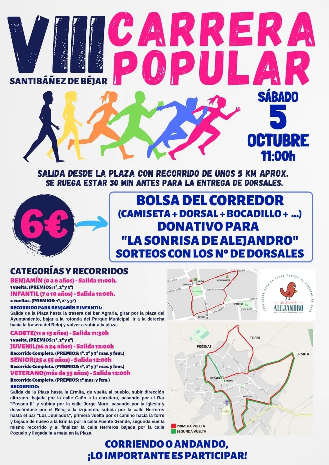 Santibañez de Béjar celebra este sábado una nueva edición de su carrera popular