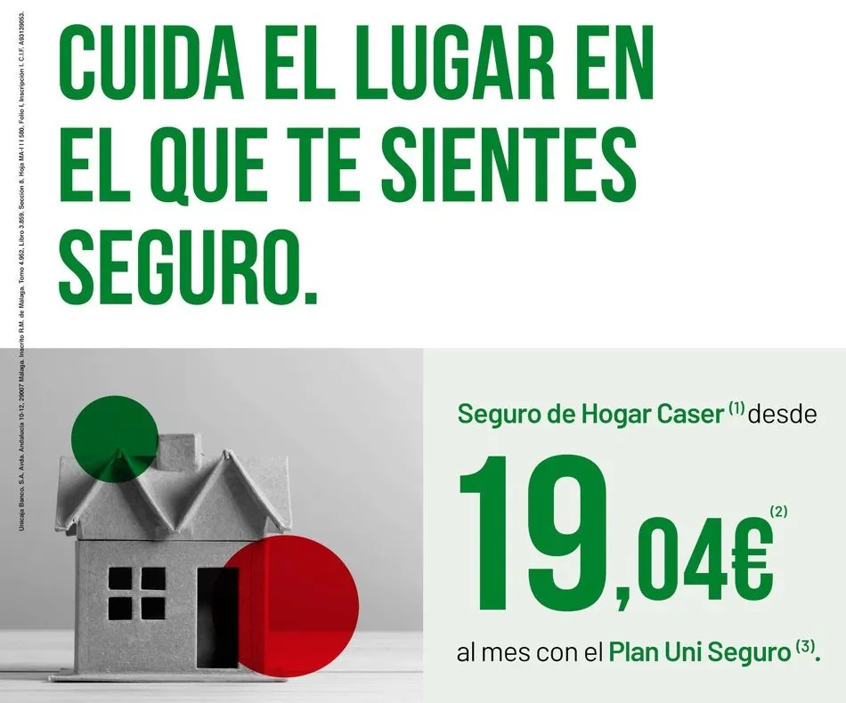 Unicaja Banco lanza una campaña de seguros de hogar