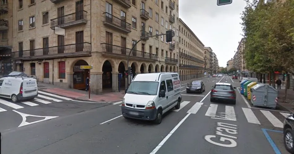 Lugar de la Grán Vía donde ha tenido lugar el accidente / Google Maps