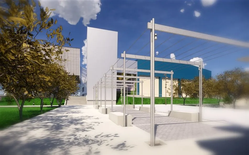 Imagen de la recreación virtual del proyecto de la Ciudad Deportiva de Tejares