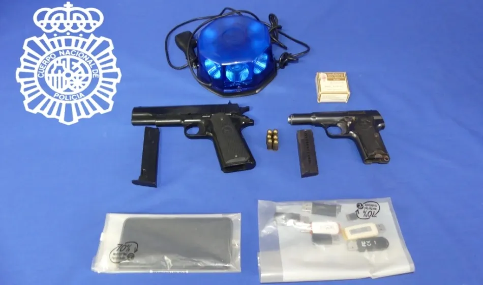 Material intervenido en esta operación policial