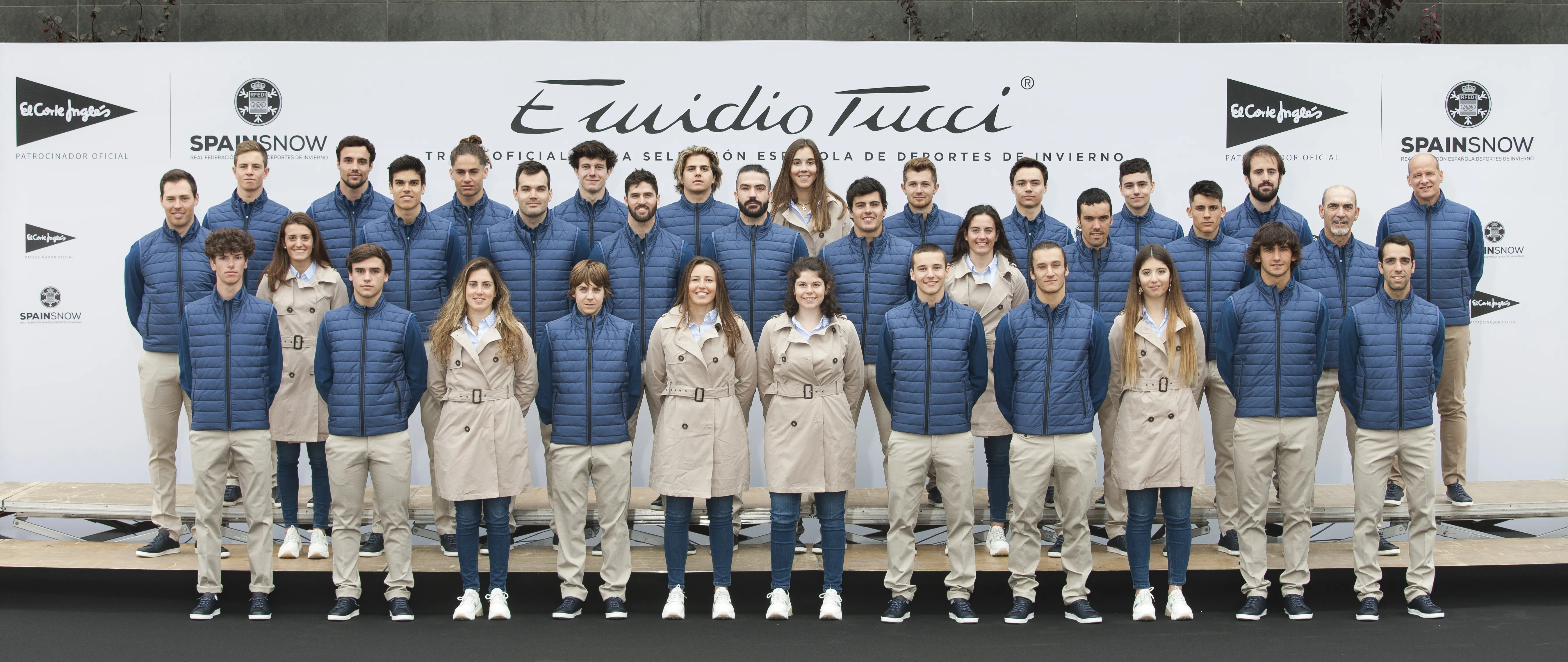 Vestimentas de Emidio Tucci para la eal Federación Española de Deportes de Invierno (RFEDI)