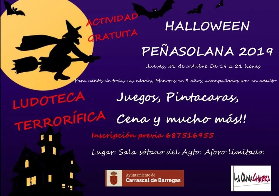 Carrascal de Barregas celebra Halloween con una ludoteca terrorífica para los más pequeños