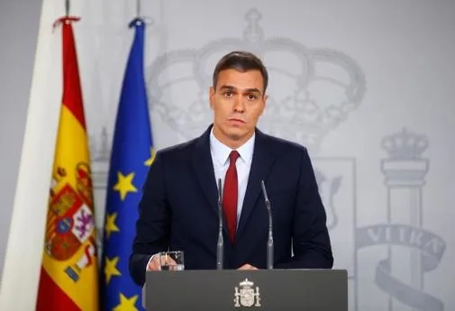 Pedro Sánchez, en una rueda de prensa
