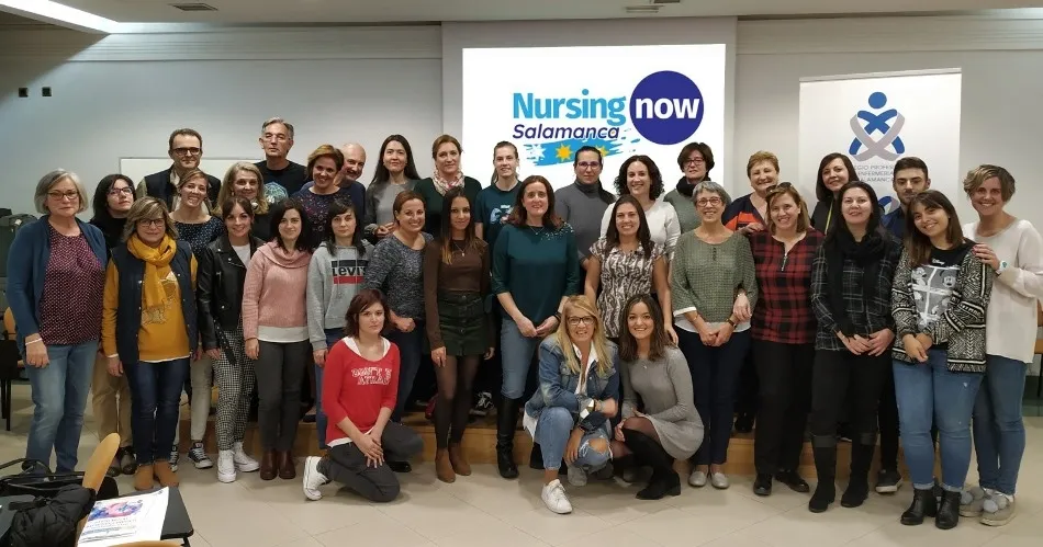 Integrantes en Salamanca del movimiento mundial Nursing Now