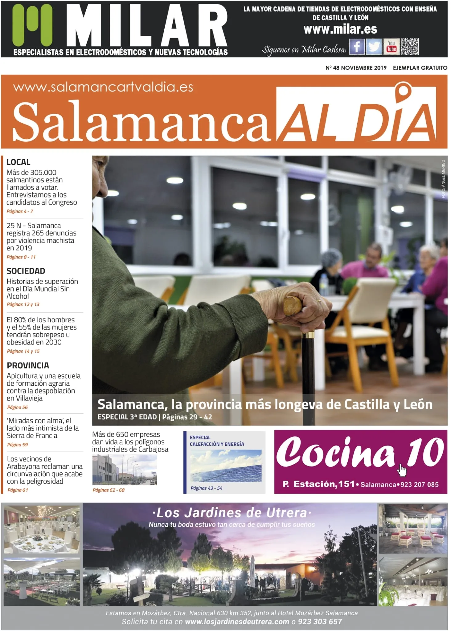 Los mayores, protagonistas del número de noviembre de SALAMANCA AL DÍA