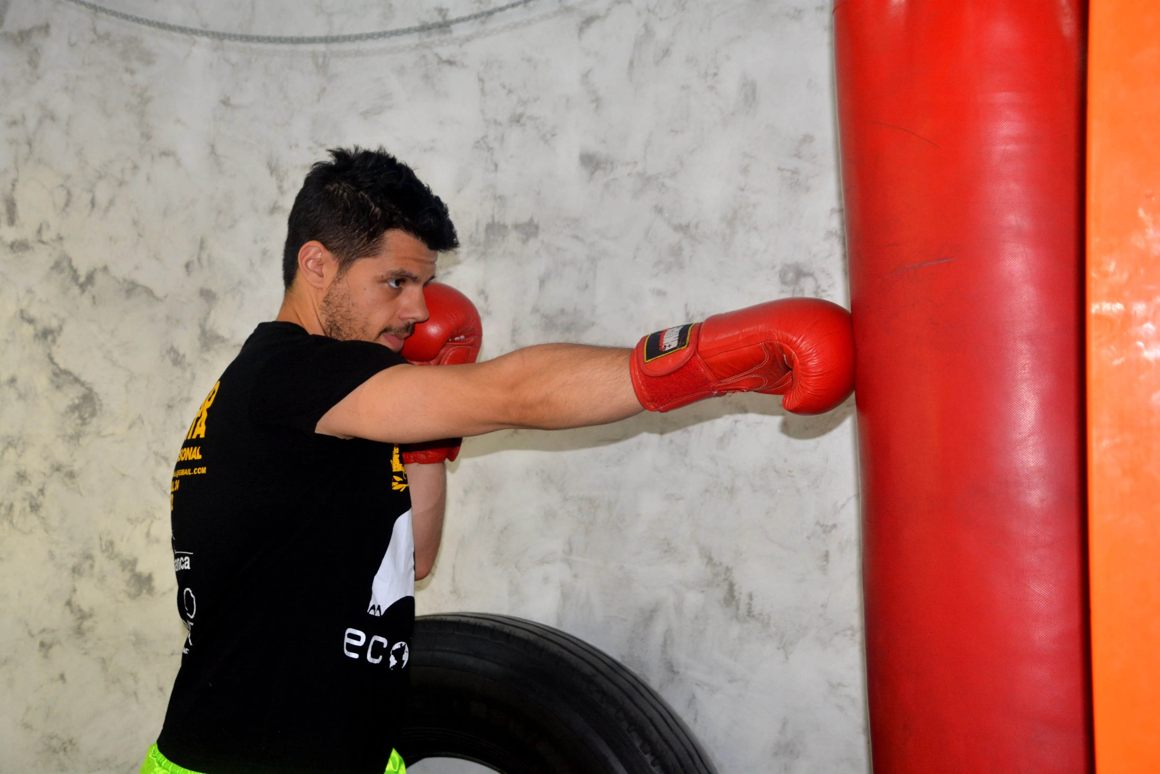 Richard Huerta, en un entrenamiento