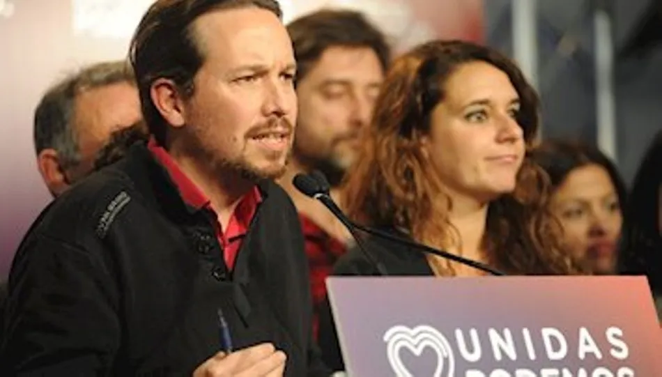 Intervención del secretario general de Podemos, Pablo Iglesias