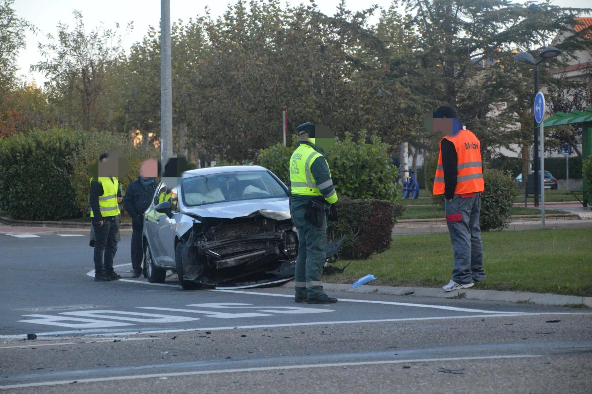 Un vehículo accidentado