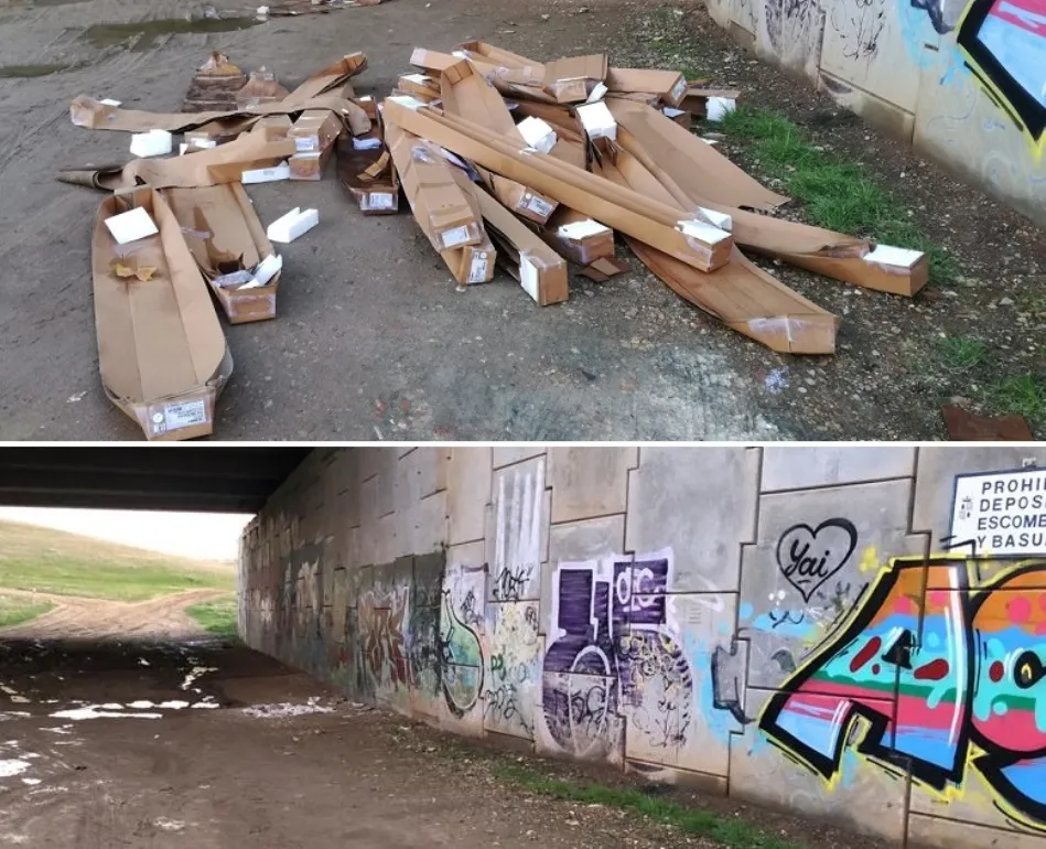 El Ayuntamiento reduce las escombreras de las afueras recogiendo 350 toneladas de residuos