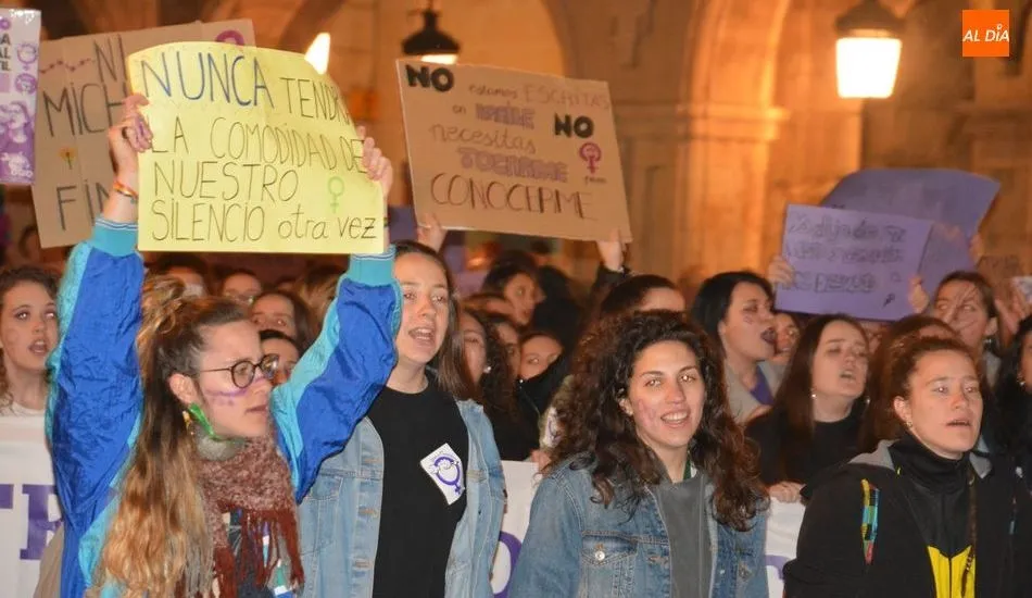 Manifestación contra la violencia machista en Salamanca. Foto de archivo
