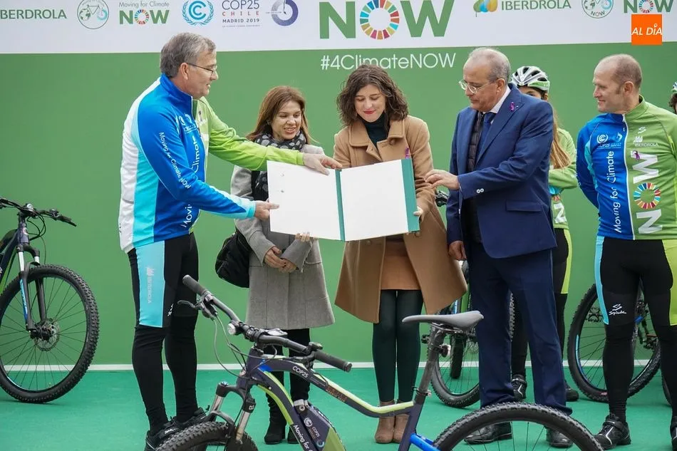 Miryam Rodríguez, en el acto de suscripción del manifiesto Moving for Climate Now