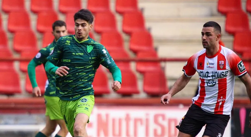 Un instante del encuentro en Las Gaunas. Foto: CD Guijuelo