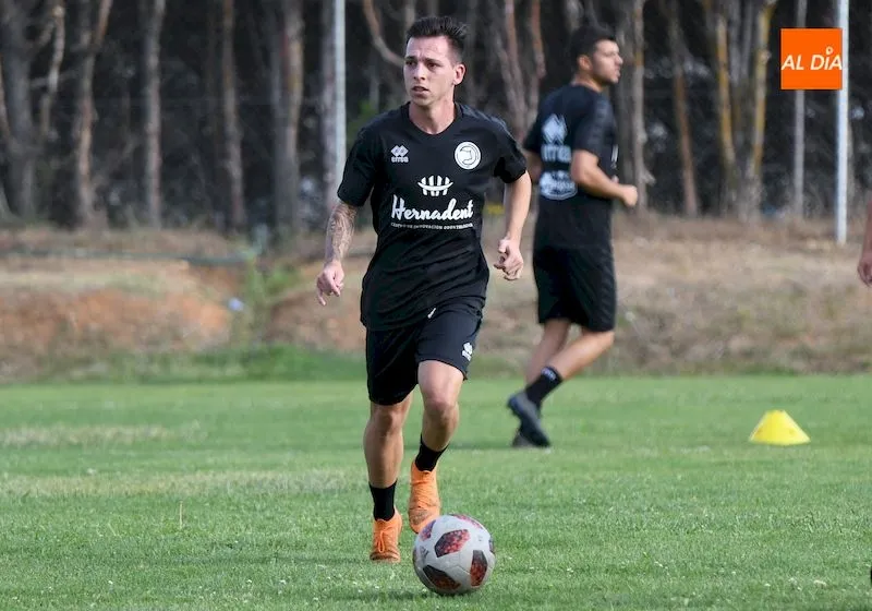 Romero, en un entrenamiento con Unionistas