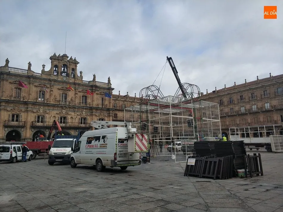 El cubo de la Plaza Mayor ahora será musical y estará terminado mañana sábado