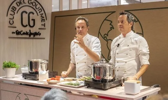 Los Hermanos Torres durante un acto publicitario / El Corte Inglés