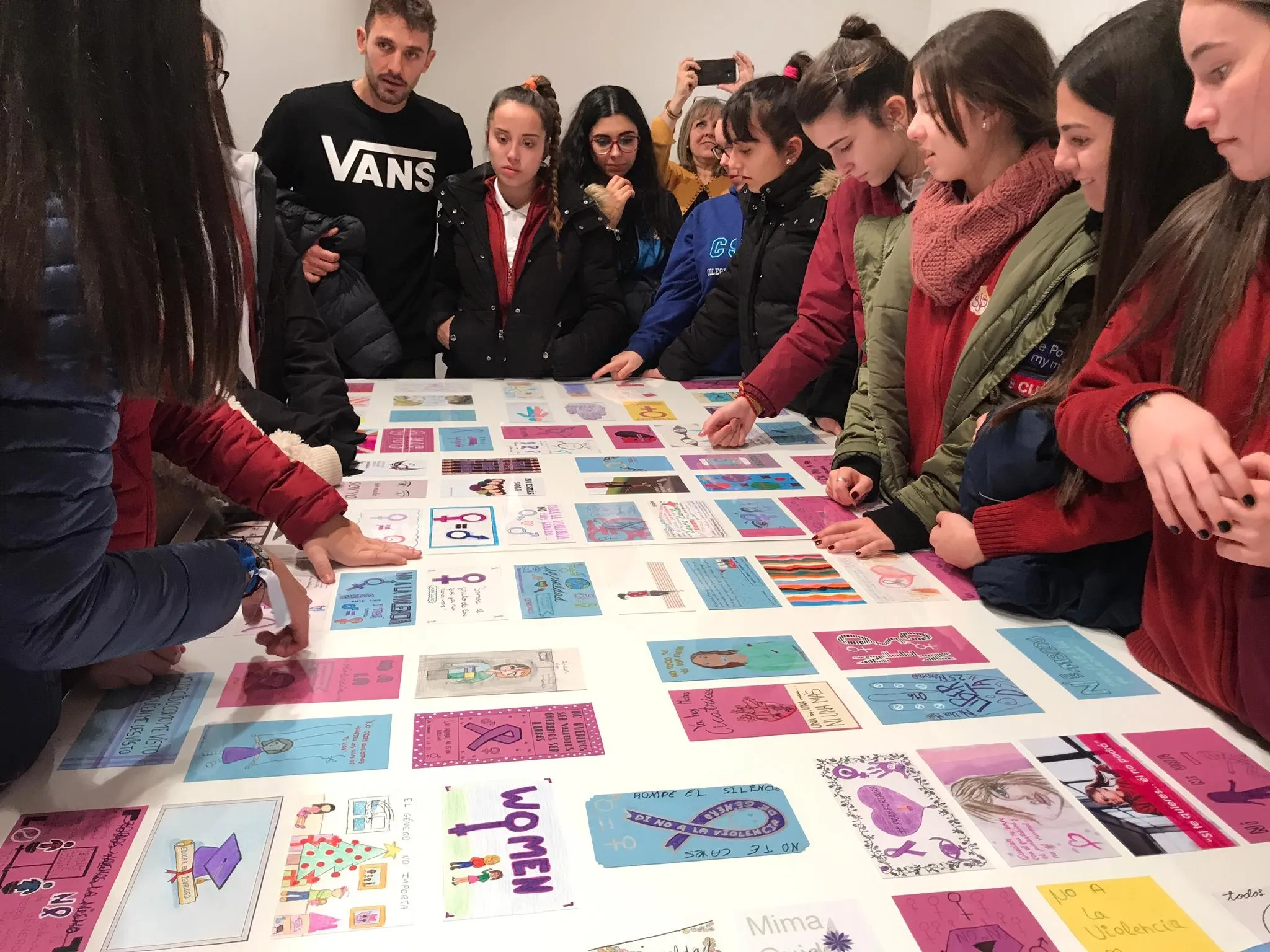 Un momento de la visita