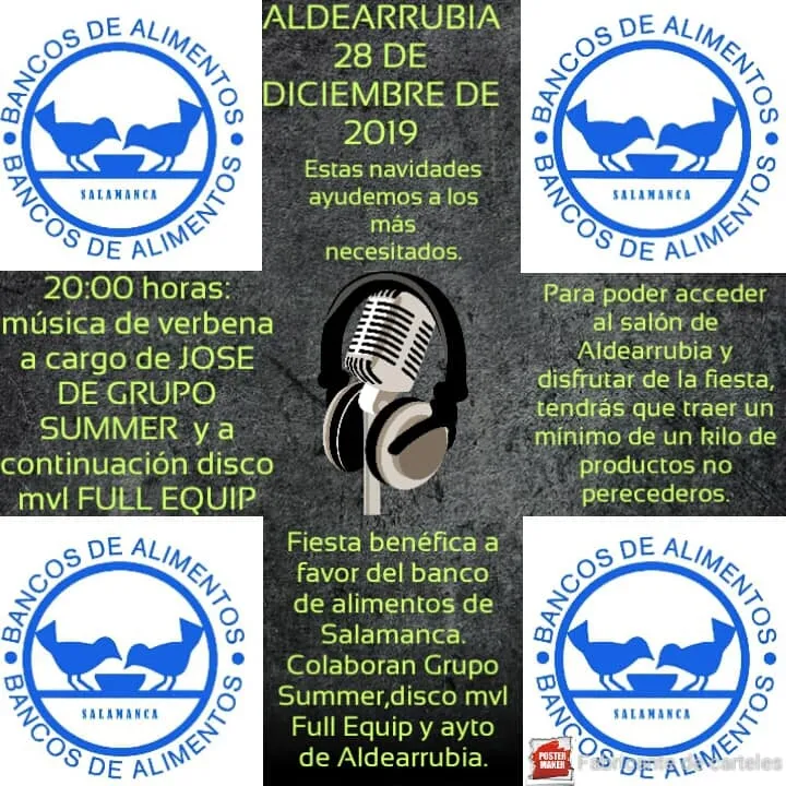 Aldearrubia tendrá hoy una fiesta benéfica a favor del Banco de Alimentos