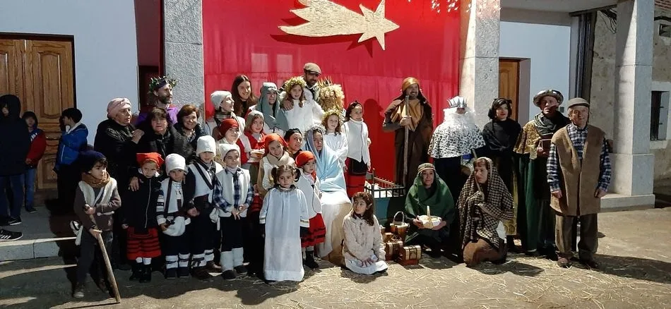 Participantes en el belén viviente de Boadilla