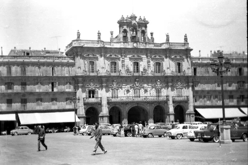El tráfico en la Plaza Mayor