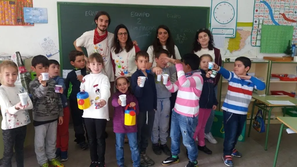 Alumnos del Alto Alagón de Linares de Riofrío en una actividad sobre alimentación saludable anterior